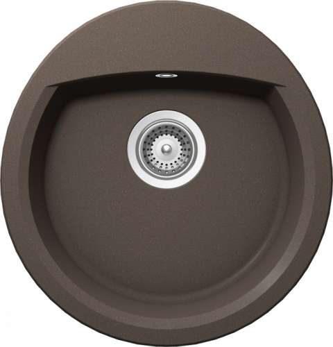 Мойка  Eclipse 45  Cristalite, корз.клапан, 470х490, мокка