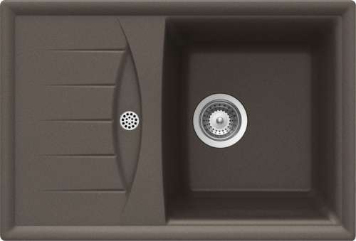 Мойка  Genius 45D Small (D-100S)  Cristalite, 680x460, мокка